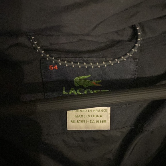Lacoste winter coat, ***THE POCKETS HAVE HOLES INSIDE THEM**** - Picture 2 of 3